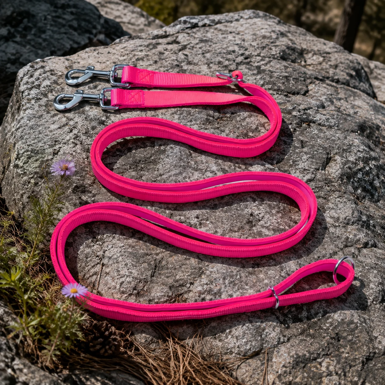 Pink multi-way dog leash