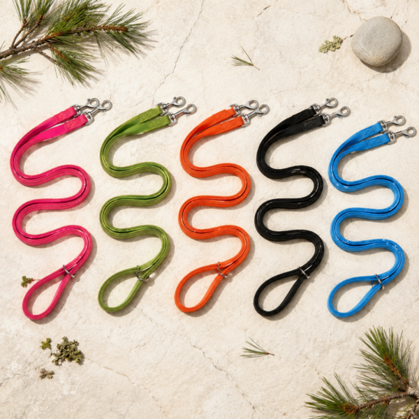 Rope dog leash multi-way handle positions for walking