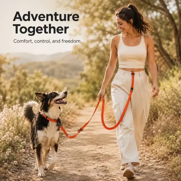 Multi-function hands-free dog leash for walking and travel