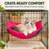 Reversible Waterproof Cat Cage Hammock with Fleece and Metal Hooks – photo 4