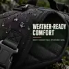 Dog harness with handle and MOLLE for trail hiking