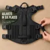 Tactical dog harness with handle for outdoor walking control