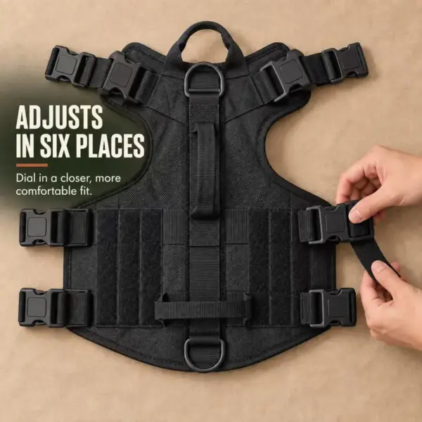 Tactical dog harness with handle for outdoor walking control
