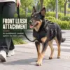 No-pull tactical dog harness front view for hiking walks