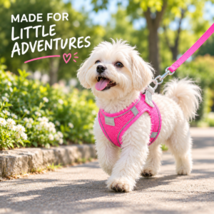Breathable small dog harness soft mesh no-pull fit