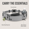 Hands-free waist leash with reflective trim and dual handles