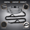 Hands-free running leash waist pack for phone and waste bags