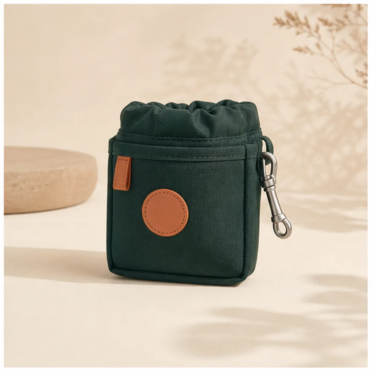 PawFurvia Training Treat Pouch concept visual in PawFurvia forest green premium style