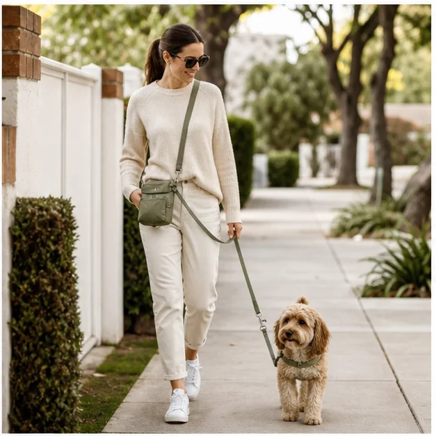 PawFurvia walking essentials in use