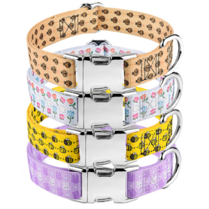 PawFurvia Pattern Collar with Metal Buckle