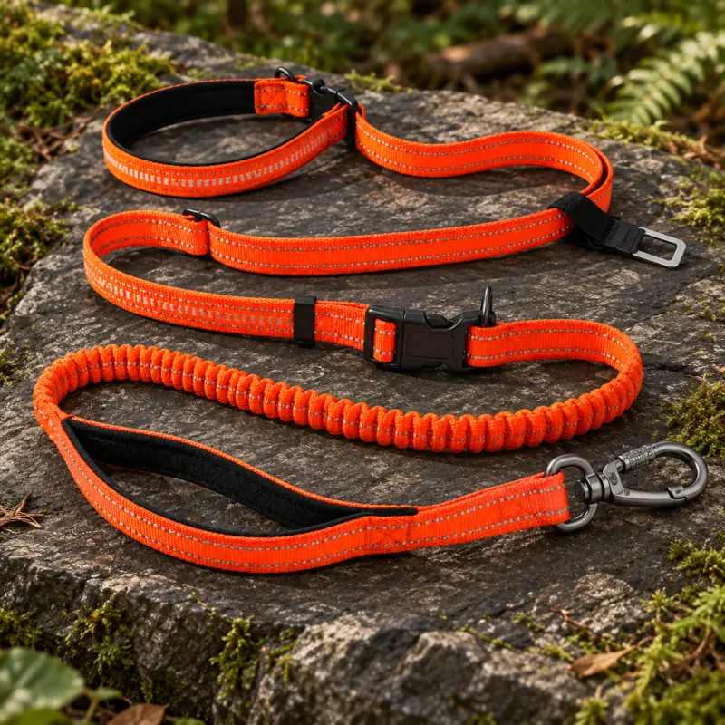 PawFurvia 6-in-1 Hands-Free Bungee Dog Leash with Car Seat Buckle