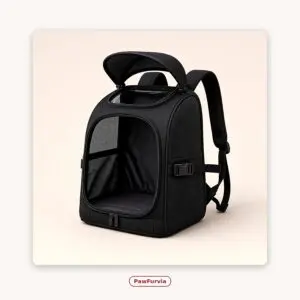 PawFurvia Expandable Mesh Pet Backpack with Sunshade