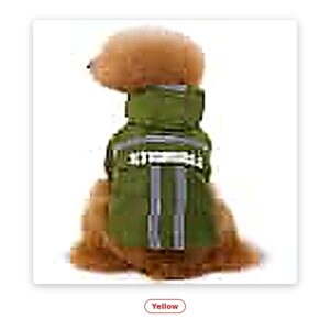 PawFurvia Dog Raincoat, Green & Yellow, Sizes S–2XL - alt color