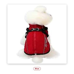 PawFurvia Pet Outdoor Jacket – Harness Padded, Red & Blue, Sizes S–2XL - alt color