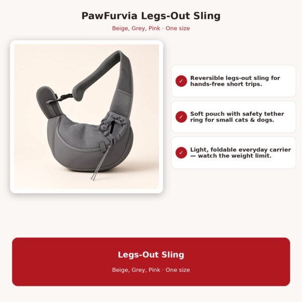 Reversible Legs-Out Pet Sling Carrier — image 3