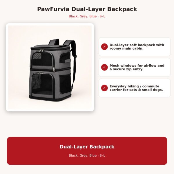 Dual-Layer Soft Pet Backpack Carrier — image 3