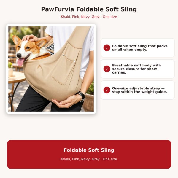 Foldable Soft Pet Sling Carrier — image 3