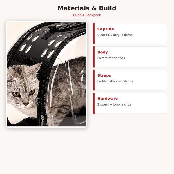 Transparent Bubble Space-Capsule Pet Backpack — image 6
