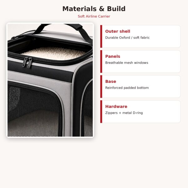 Soft-Sided Collapsible Airline Pet Carrier — image 6