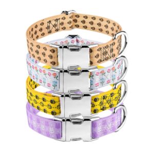 PawFurvia Pattern Dog Collar with Metal Buckle