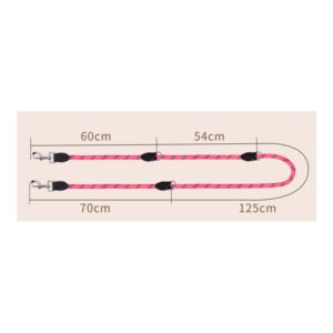 PawFurvia 10 ft Round Rope Dog Leash for Crossbody and Two-Dog Walks